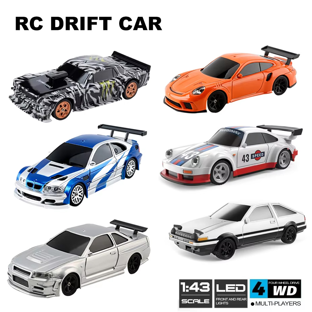 1/43 4WD RC ドリフトカー 2.4 グラムミニレーシングリモートコントロールスピード車両 RTR 四輪駆動高速模型玩具男の子ギフト用