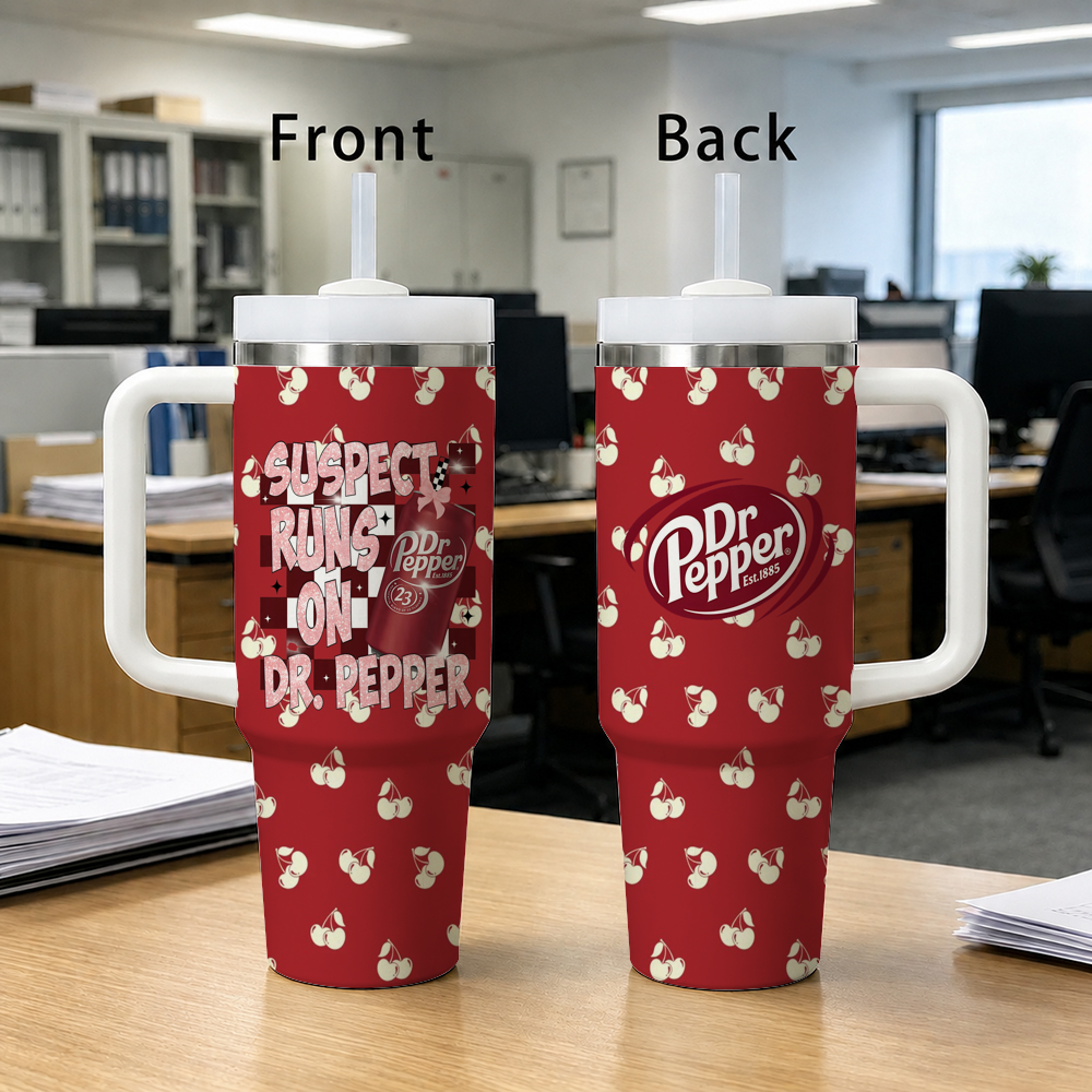 ファッションホット D-Dr PepperS 魔法瓶 40 オンス ステンレス鋼断熱タンブラー ハンドルストロー付き