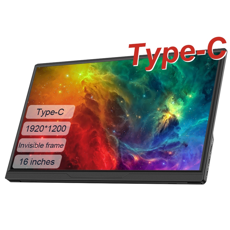 LANLIPU 16 インチポータブルモニター 1200P Typec HDMI ディスプレイ 250cd /M² XBox PS4/5 スイッチ電話 PC ロットップ拡張画面