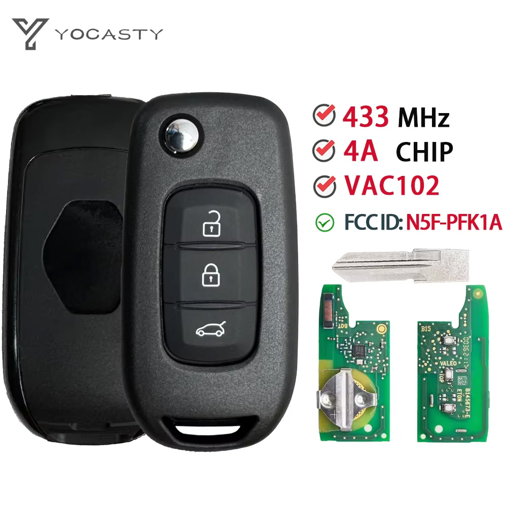 YOCASTY IC: 3248A-RFK1A OEM PCB ルノーオロチローガンダスターサンデロ FCCID: N5F-PFK1A 433Mhz 4A チップリモートコントロールキー