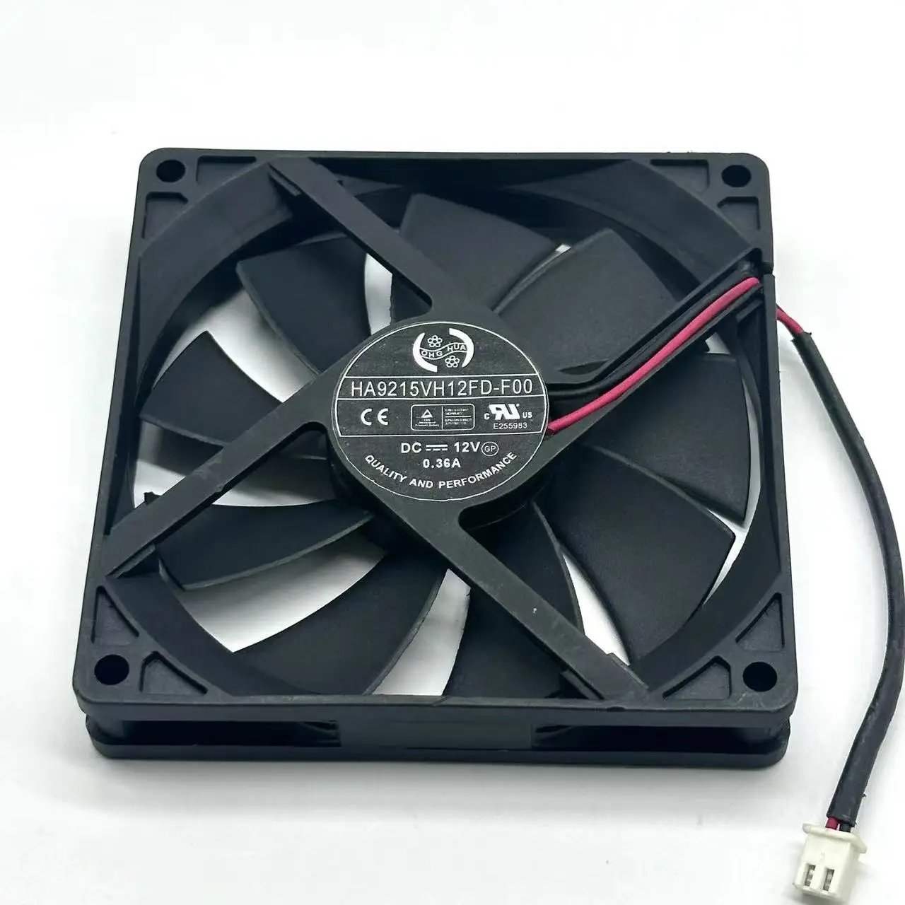 HA9215VH12FD-F00 DC 12V 0.36A 90x90x15mm 2線式サーバー冷却ファン