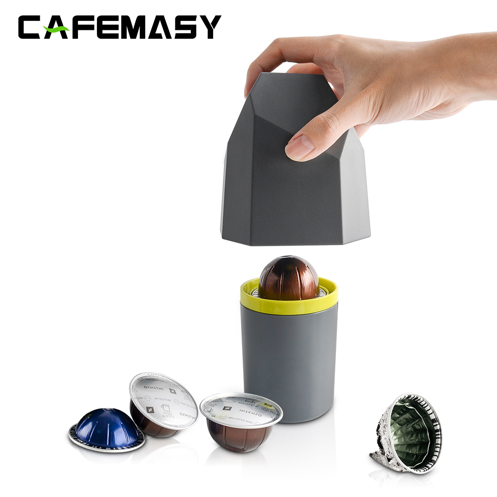 CAFEMASY アルミコーヒーカプセルリサイクルバケツコーヒー粉末残留物リサイクルツールネスプレッソカプセル VertuoLine