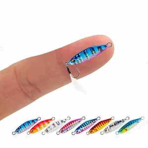 プリントデザインが施されたミニメタルルアー（3g、5g、7g、10g）。バス、マス、サメ、タイ、海水魚、カジキなどに適しています。フックは不要です。