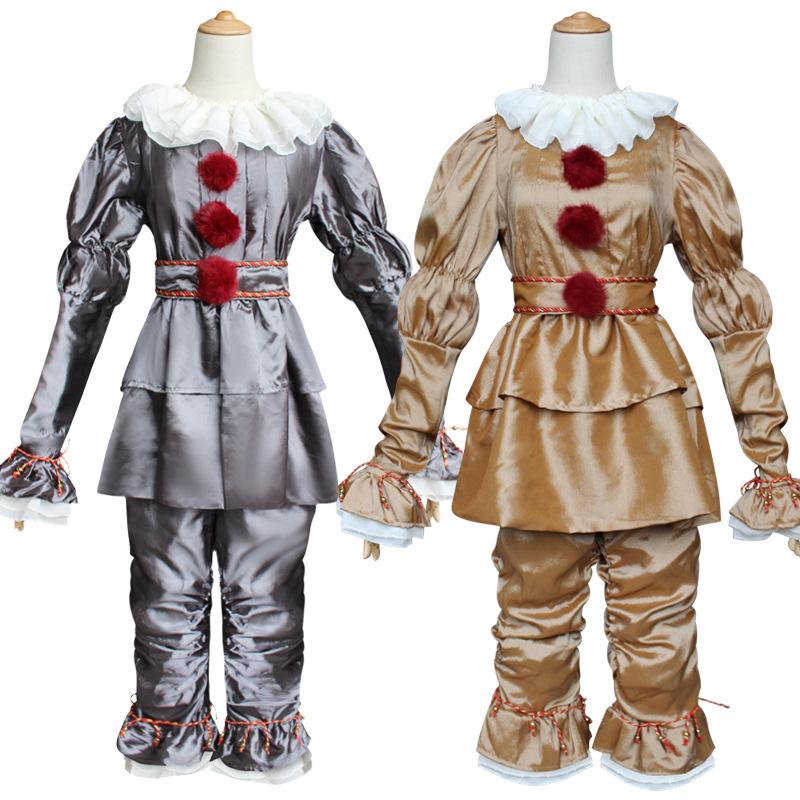 怖いピエロ COS コスチューム セット IT ペニーワイズ コスチューム ハロウィン コスプレ スタイリング必需品 ハロウィーン パーティー ロールプレイング セット ユニセックス