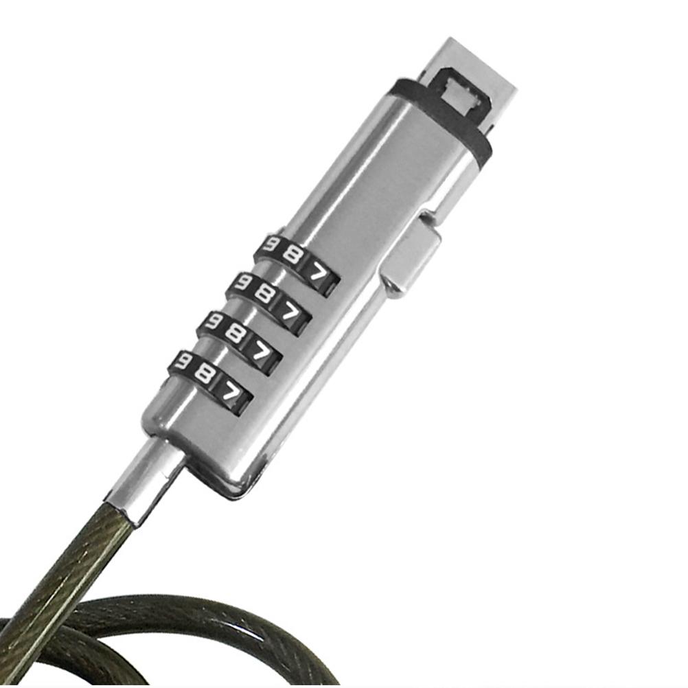 柔軟なラップトップ USB インターフェースロックコンピュータセキュリティ盗難防止デバイスノートブックケーブルロックスポンジパッチ数字