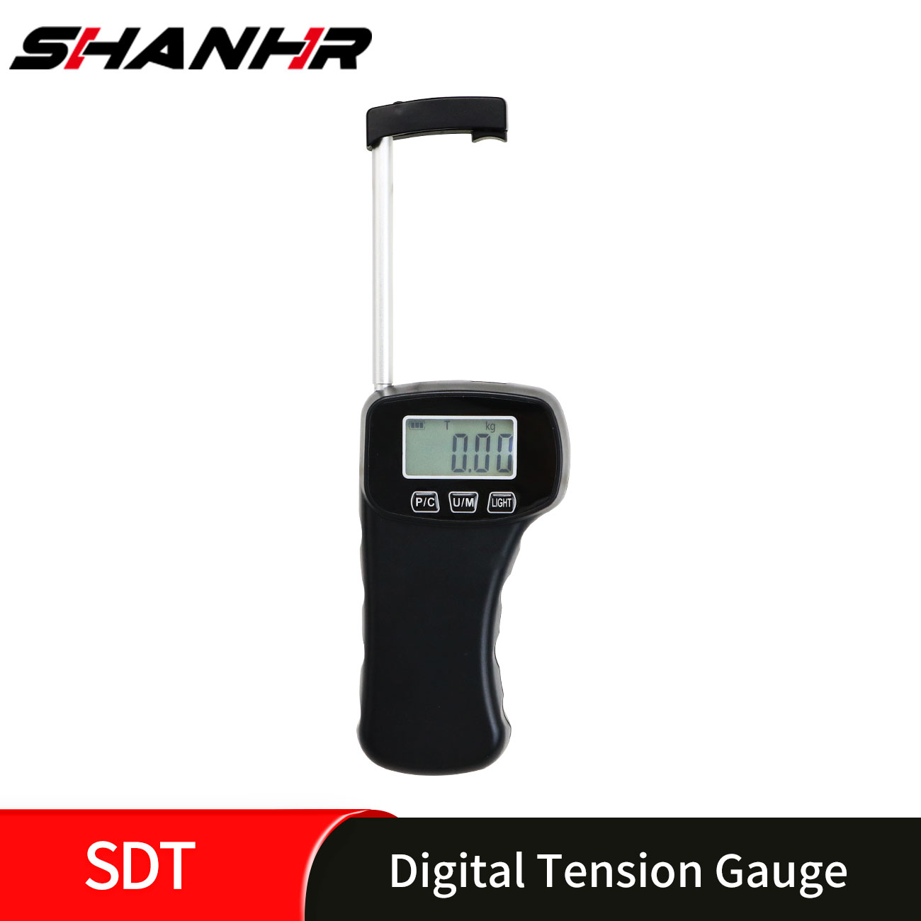 SHANHR デジタル張力計フォースゲージプッシュプルゲージポータブルフォースメーター単位KG/LB、収納ケース、自動バックライト付きLCD付き