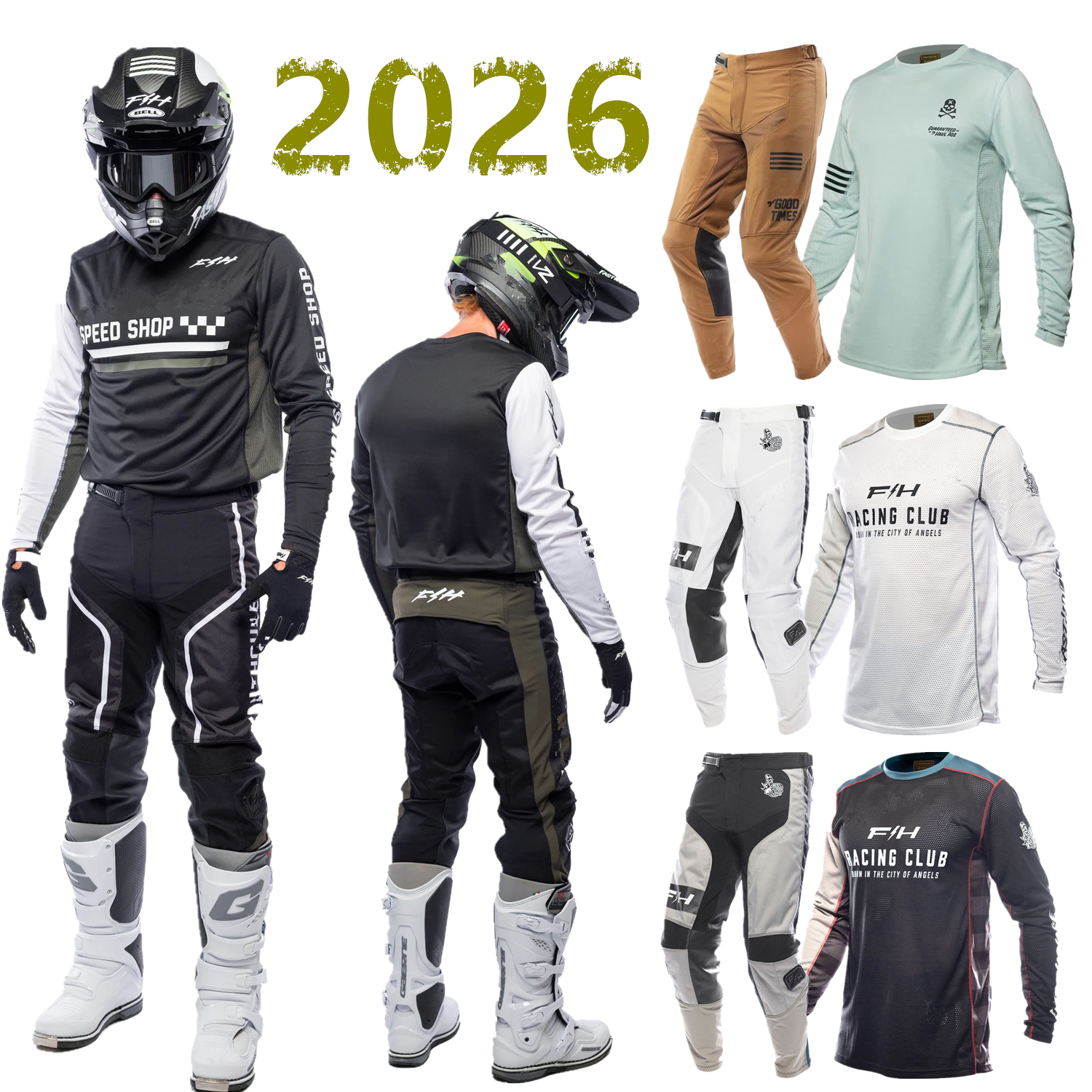 2026 FH モトクロスギアセット MX エンデューロスーツオフロードモトジャージセットダートバイクキットオートバイスーツ