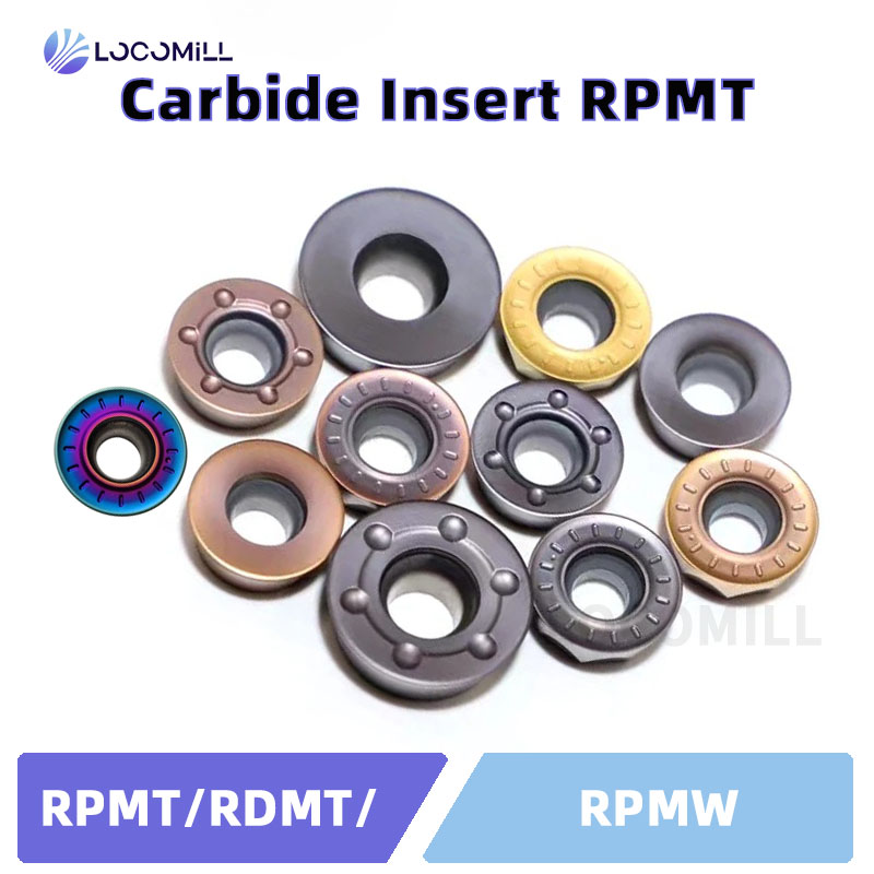 LOCO 超硬インサート RPMT1204 10T3 RDMT RPMW1003 CNC マシン刃先交換式フライスプレートブレード真円度旋削工具サーメット PCD