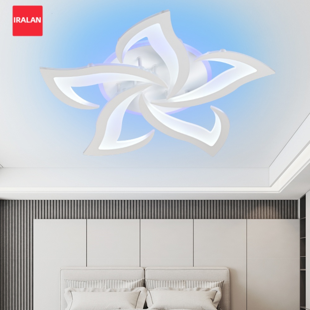 IRALAN ロータスシーリングランプ光沢 LED 天井シャンデリアモダン高級ロータスベッドルームランプアート装飾照明器具