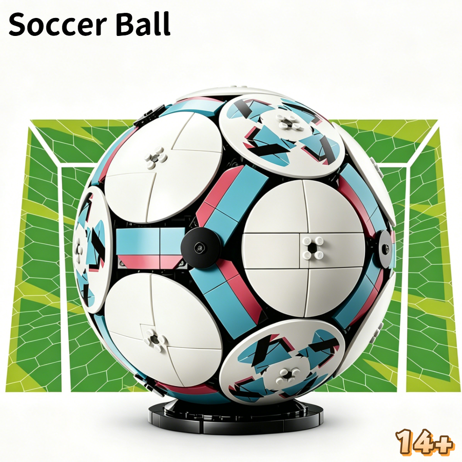 2026 人気の 1498 個サッカーボールエクササイズカップサッカーレプリカビルディングブロックパズルモデルのおもちゃ誕生日飾りギフト