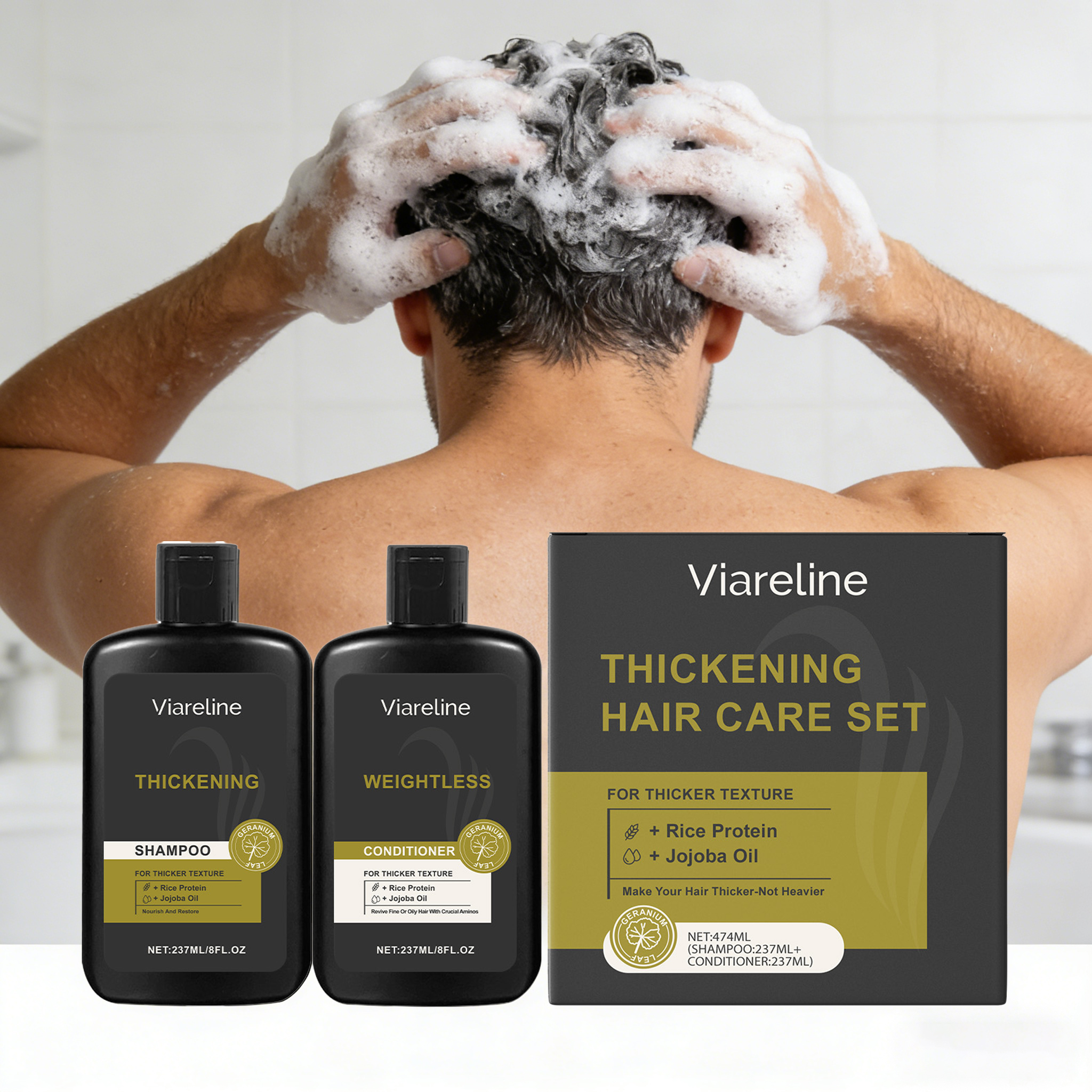1 セット男性用ヘアシャンプー