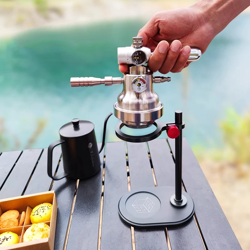 空気圧コーヒーメーカーキャンプポータブルエスプレッソ抽出セット電気なし取り外し可能な 10bar 屋外コーヒーマシン