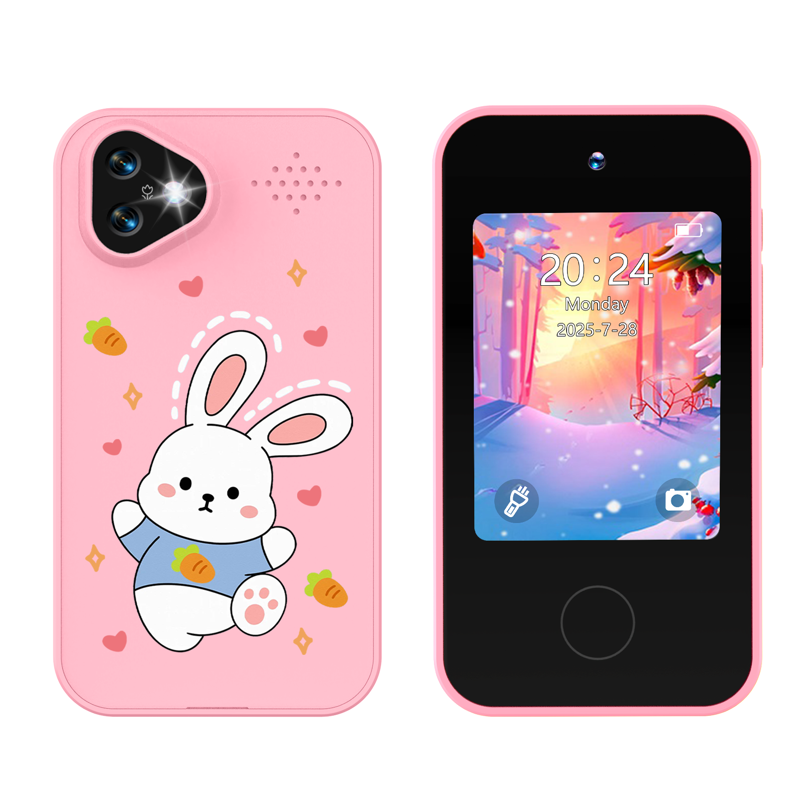 キッズスマートフォン デュアルカメラ HD 1080P タッチスクリーン ミニプレーヤー デジタルカメラ 知育玩具 女の子と男の子用 クリスマスギフト