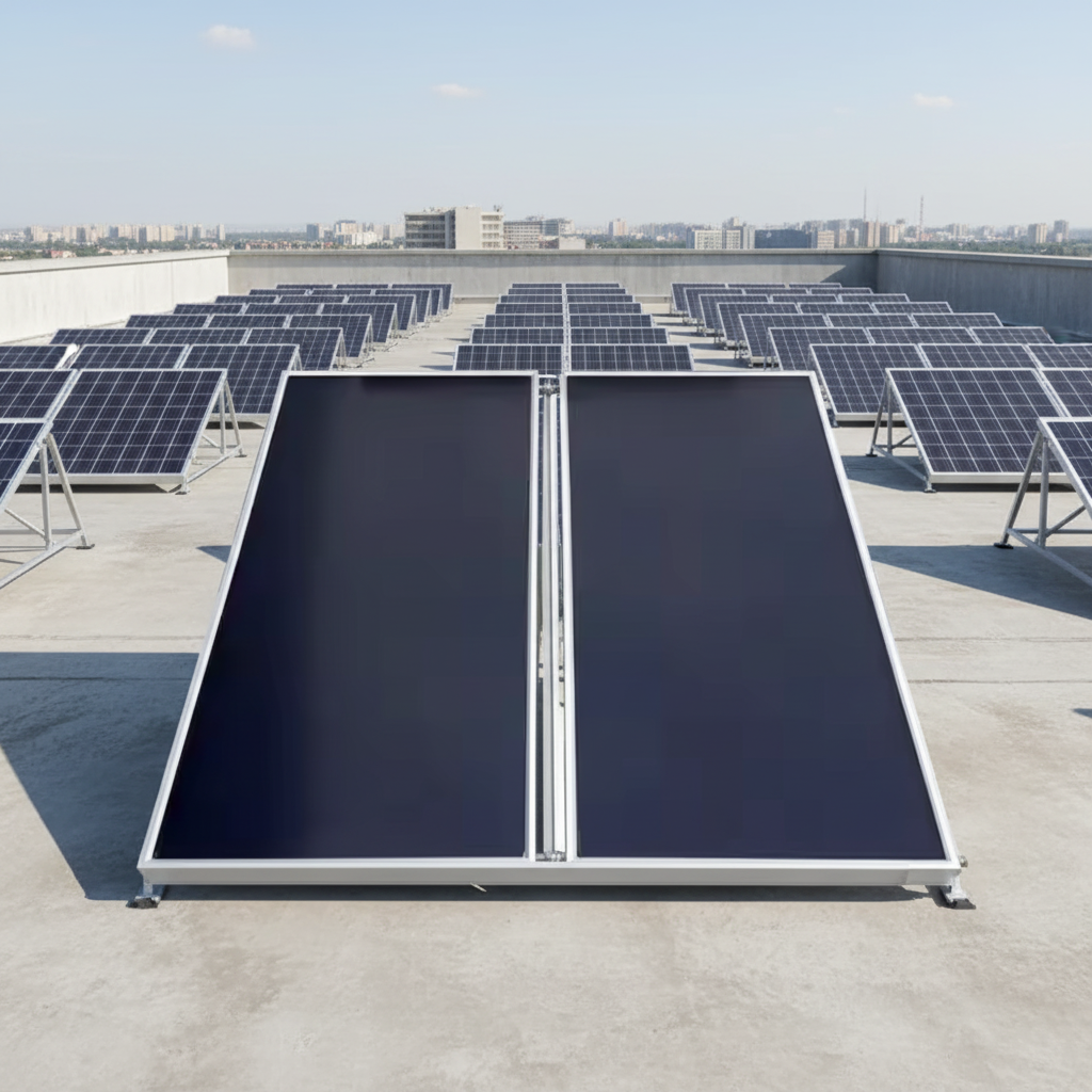 高効率電気太陽熱温水器シス​​テム使用平板太陽光発電パネル加圧太陽光平板コレクター