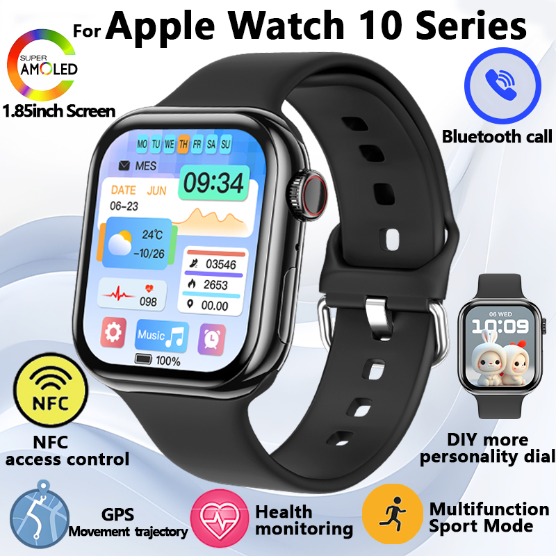 Apple Watch 10 スマートウォッチ GPS NFC より人格ダイヤル女性健康監視スポーツモード音楽 Bluetooth 通話スマートウォッチ