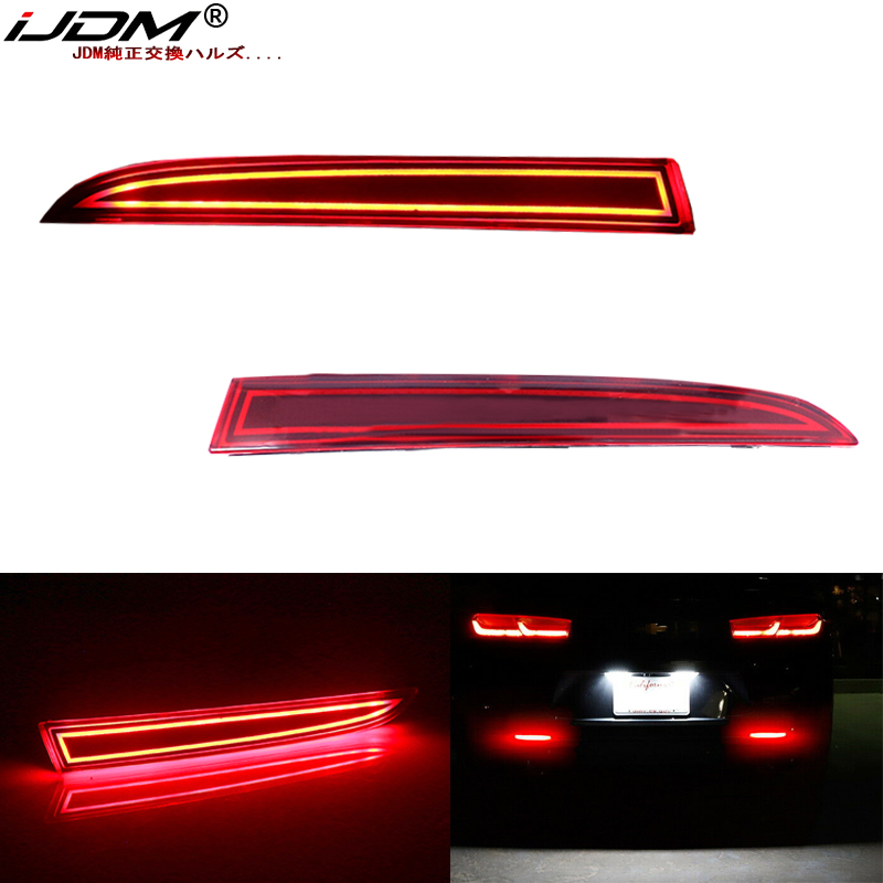 2 個 LED リアバンパーリフレクターライト シボレーカマロトラバース用 キャデラック ATS XT5 リアフォグランプとブレーキテールライト用