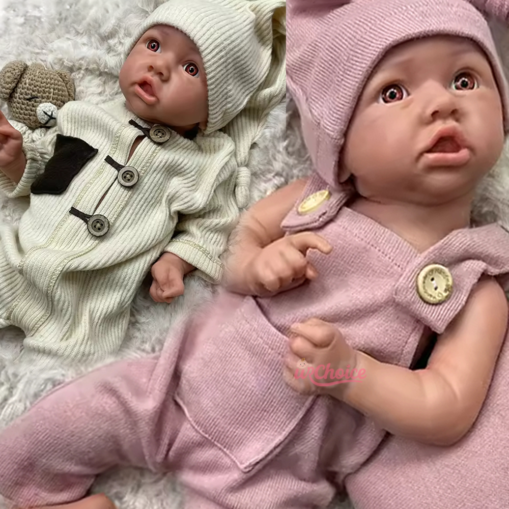 塗装/未塗装 45 センチメートル加重 6 ポンドシリコンリボーンベビードール女の子幼児リアルな新生児人形 Muñeca ベストギフト Age3