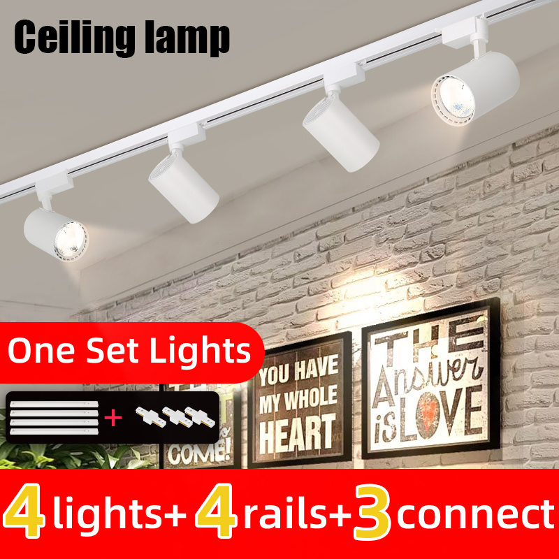 トラックライトスポット Led 超高輝度天井トラックランプレール照明システムレール照明スポット衣料品店リビングルーム