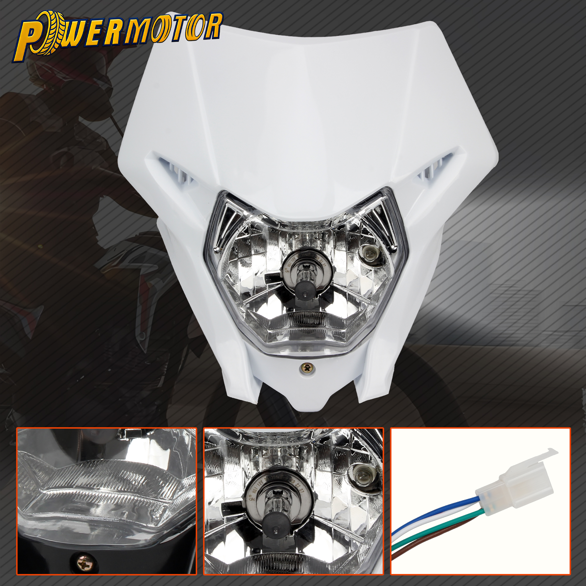 モトクロスオートバイ H4 ハロゲンヘッドライトホンダ CRF150 CRF250 CRF450 CRF 150 250 450 ダートバイクヘッドランプヘッドライト部品
