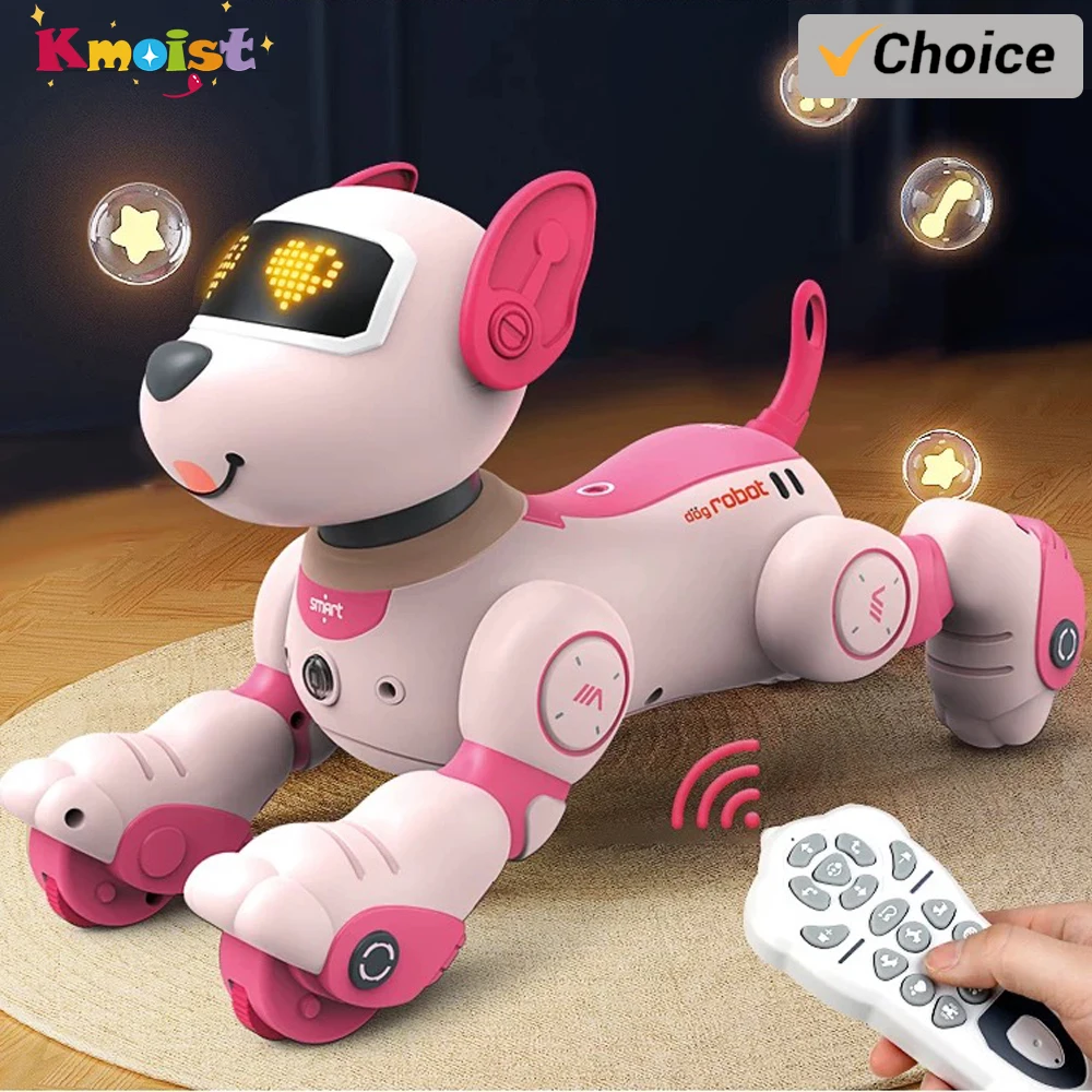 RC ロボット犬電子インテリジェント Ai プログラム可能なスマート子供のおもちゃ多機能サウンド Led 目ダンスおもちゃ少年のため