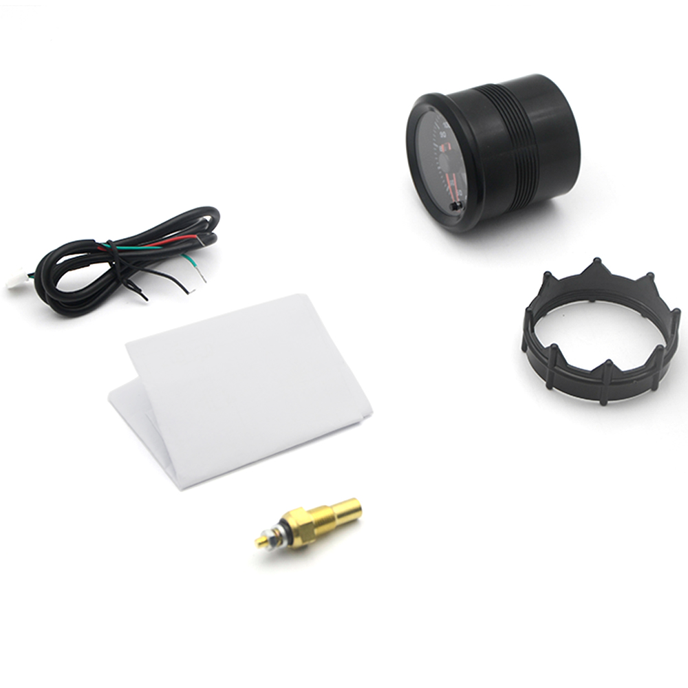 2" 52mm 7 Colors LED Car Oil Temp Gauge 40-140 Celsius Oil Temperature Analog/Digital Dual Display Car Meter With Sensor