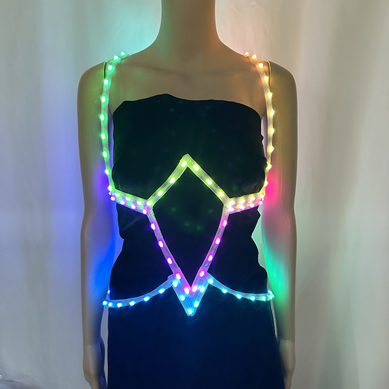 セクシーな LED ウエストコルセット女性ナイトクラブバーショーゴーゴーダンサー衣装ステージパフォーマンスアクセサリーコスプレアニメ