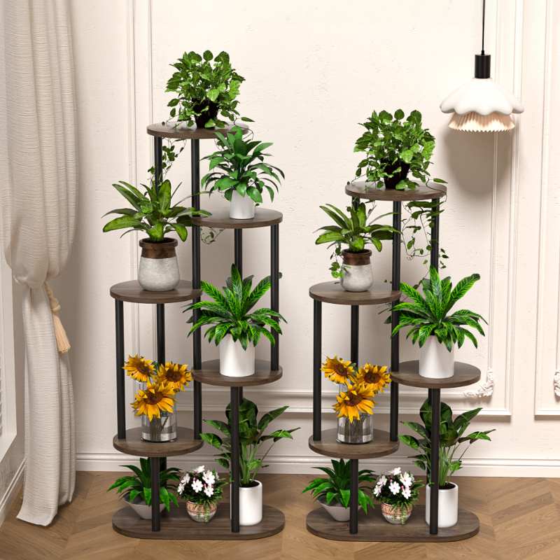 木製多段植物スタンドラック植木鉢ホルダー棚屋内屋外プランター陳列棚収納立ち棚