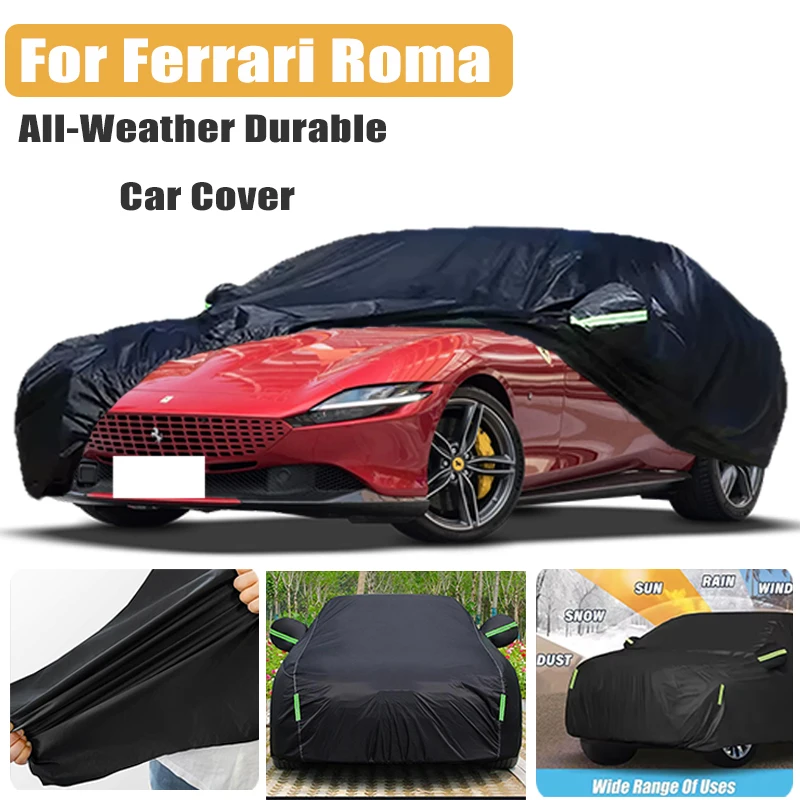 All-Season Car Cover for Ferrari Roma - Outdoor Full Protection, Waterproof Dustproof Heat-Resistant Car Accessories