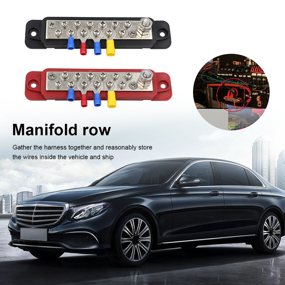 2 個バッテリー配電ブロック 12 ウェイ 48 V 180A マリンバスバー 12 端子車ターミナルブロックトラックボート車キャンピングカー RV
