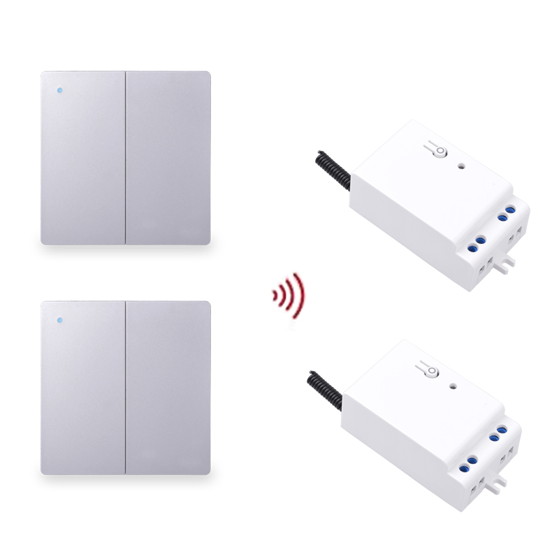 RF433 ワイヤレスウォールライトスイッチ自己電源リモコンバッテリーなしワイヤーなし IP54 防水屋内屋外ホワイトグレーゴールド