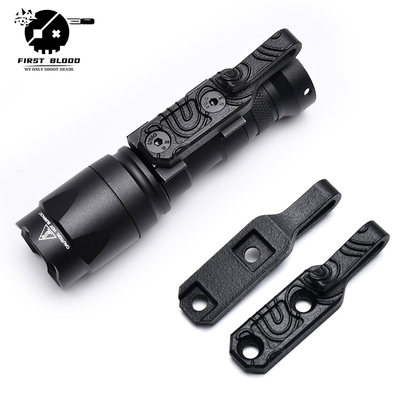 戦術的な軽量 S-CLIP Surefire Scout/Modlit PLHv2 シリーズ用ナイロンポリマー滑り止めコーティング修理されたハンドヘルド懐中電灯