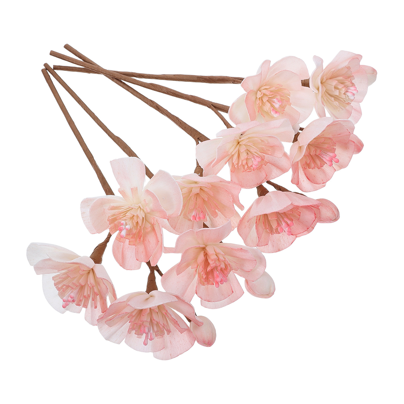 5 Pcs Simulated Peach Blossom Branch Aromatherapy Cabinet Decor Blossoms Diffuser Flower Sticks