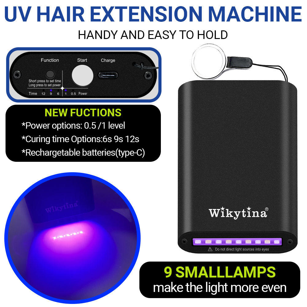 プロフェッショナル UV ライトヘアエクステンションマシンサロングレードツール UV 硬化接着剤リムーバーマシン完全なスタイリングキット