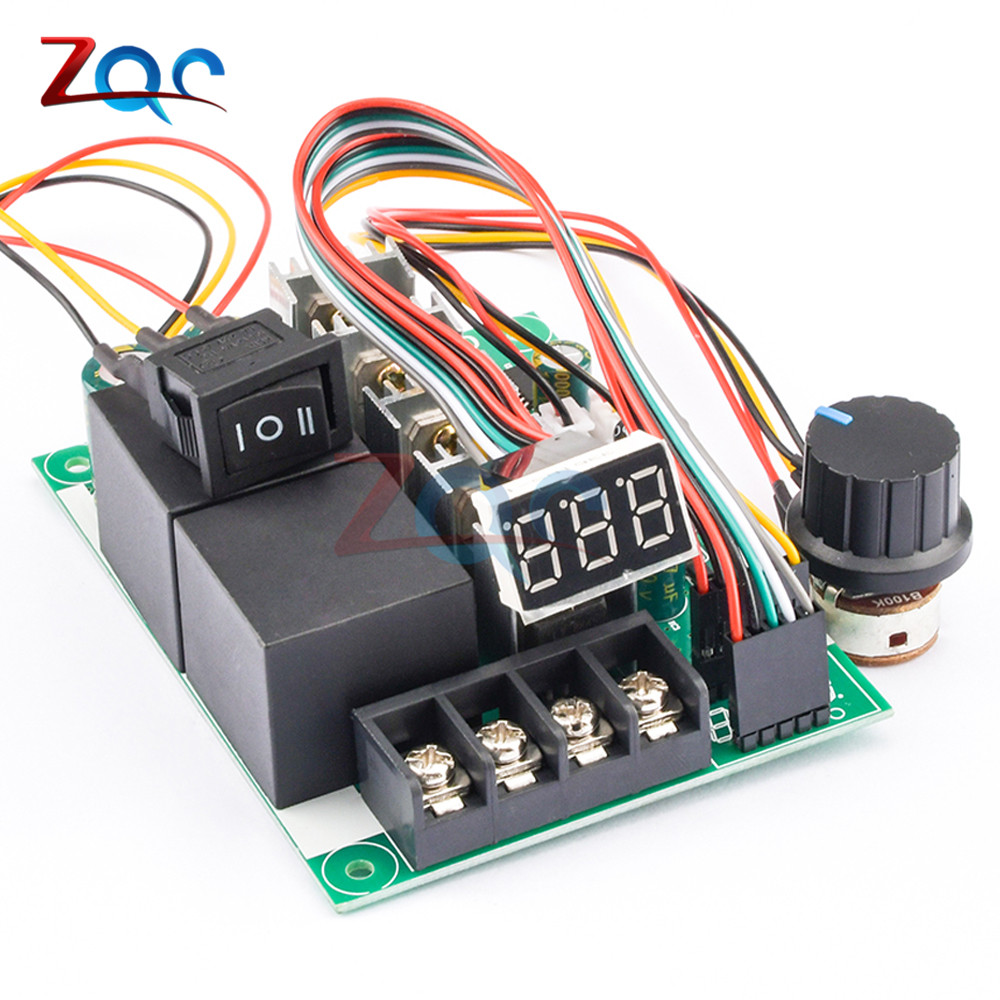 PWM DC モータースピードコントローラー DC 10 -55V デジタル LED ディスプレイ 0 -100% 調整可能なドライブモジュール入力最大 60A 12V 24V 36V 48V