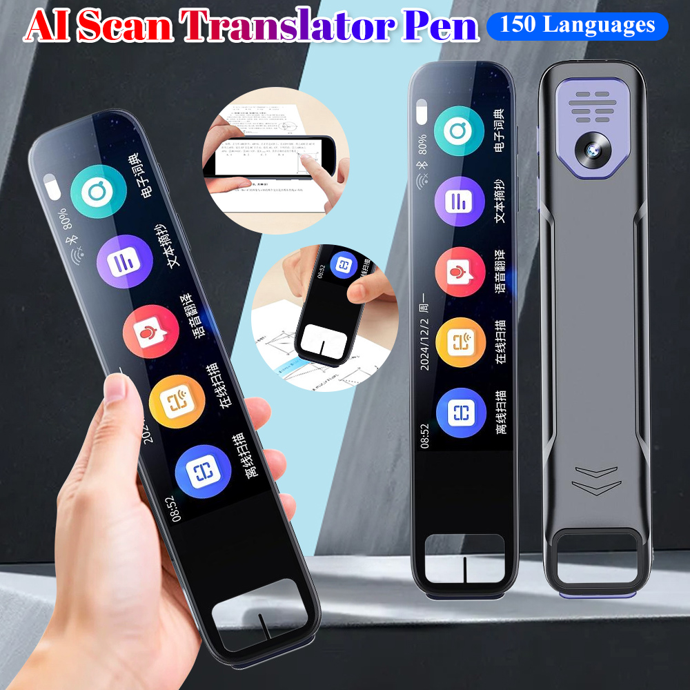 2025 新しい AI スマートスキャン翻訳ペン ChatGPT 統合 150 言語ポータブル音声テキスト翻訳スキャン翻訳ペン
