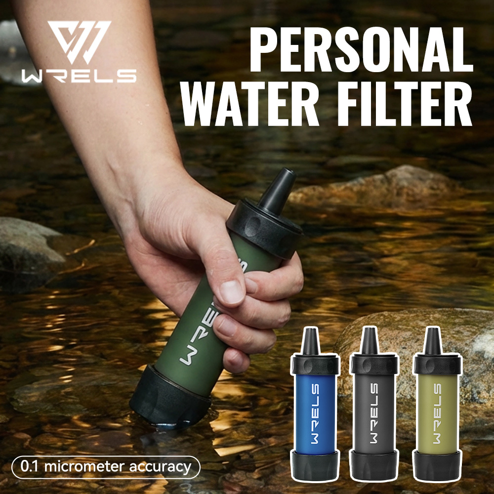 WRELS 屋外浄水器高品質キャンプハイキング緊急救命サバイバルフィルターポータブル水ろ過システム