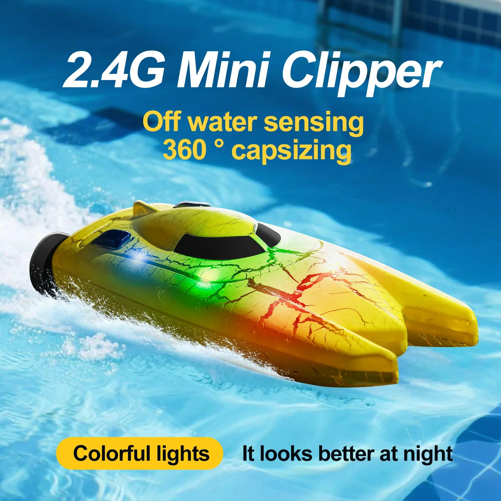 2.4G ミニ RC ボート: 浴槽用リモコン付き高速スピードボート