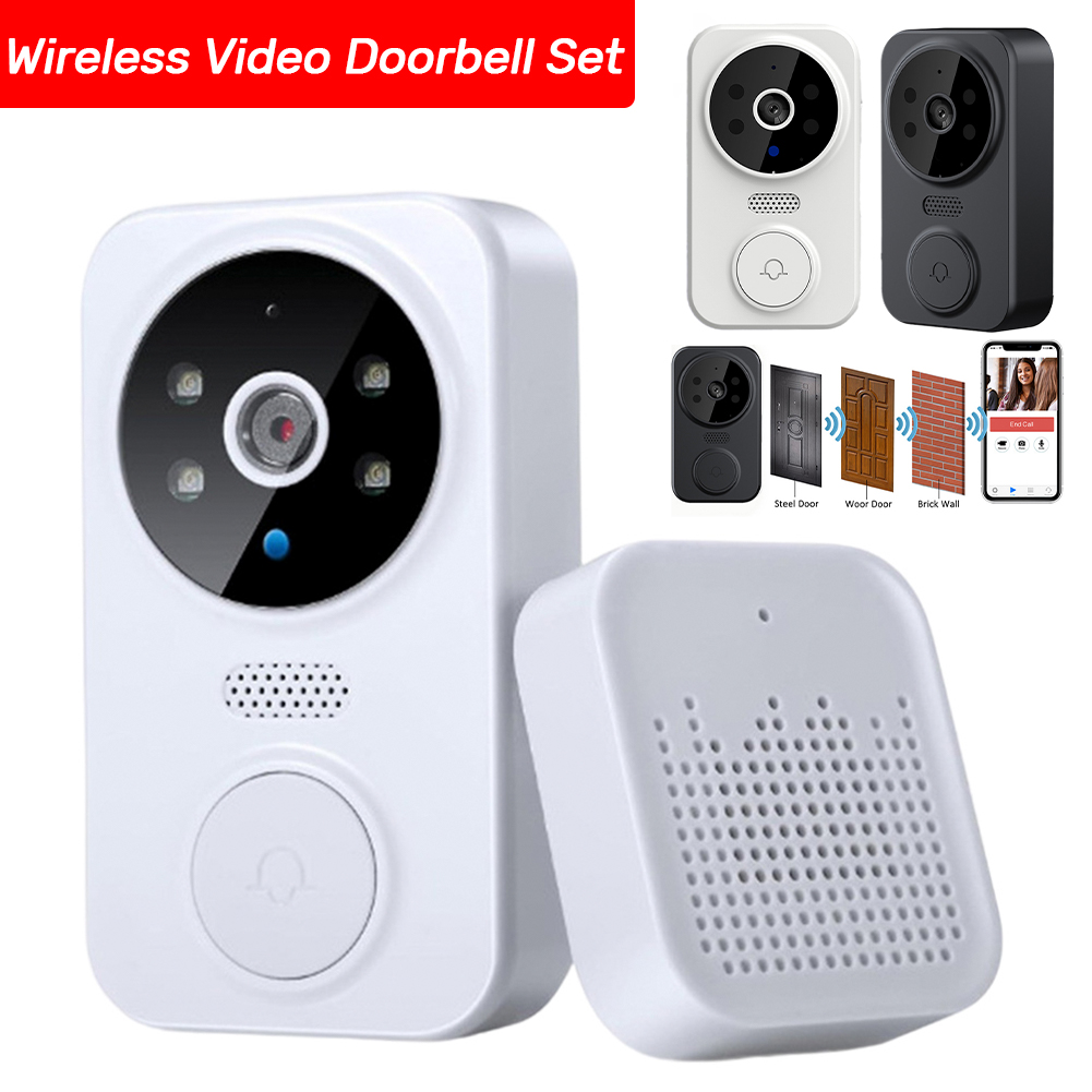WiFi スマートビデオドアベルカメラナイトビジョンスマートビジュアルドアベルアプリリモート監視ホームセキュリティ用インテリジェントドアベル