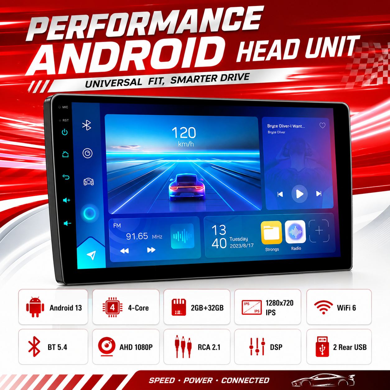 XFY ユニバーサル 2Din カーラジオ Android Auto Carplay GPS カーステレオ マルチメディア Playerl Autoradio カーインテリジェント システム 9/10" 新品