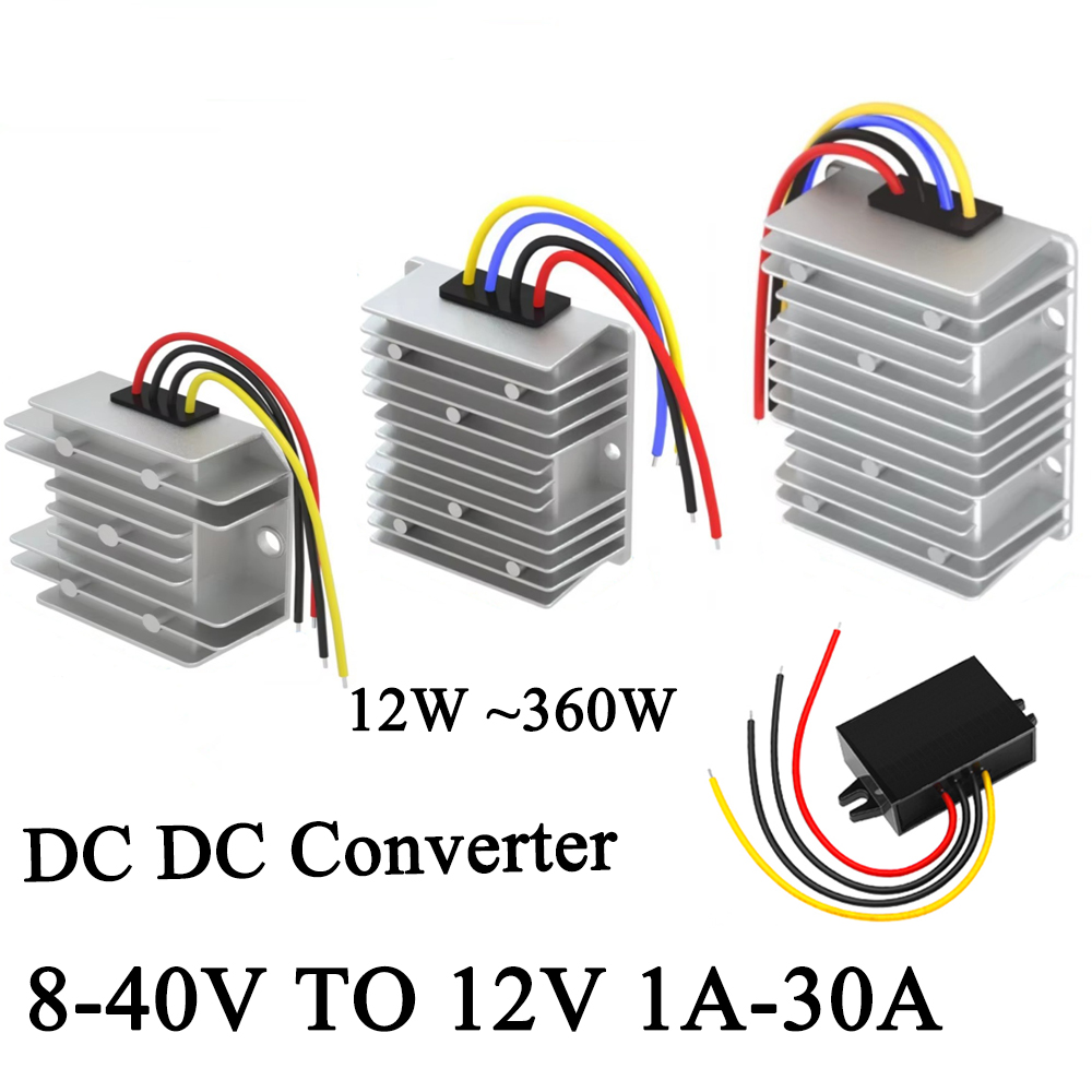 8-40V に 12V 1A 2A 3A 4A 6A 10A 15A 20A 25A 30A ステップアップ/ダウン DC 電源コンバータ昇降圧電圧レギュレータ車の電源