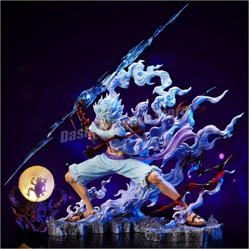 GK ワンピース太陽神ニカルフィアクションフィギュアランプコレクションモデルのおもちゃ保持ライトニングギア 5 モンキー D ルフィ置物