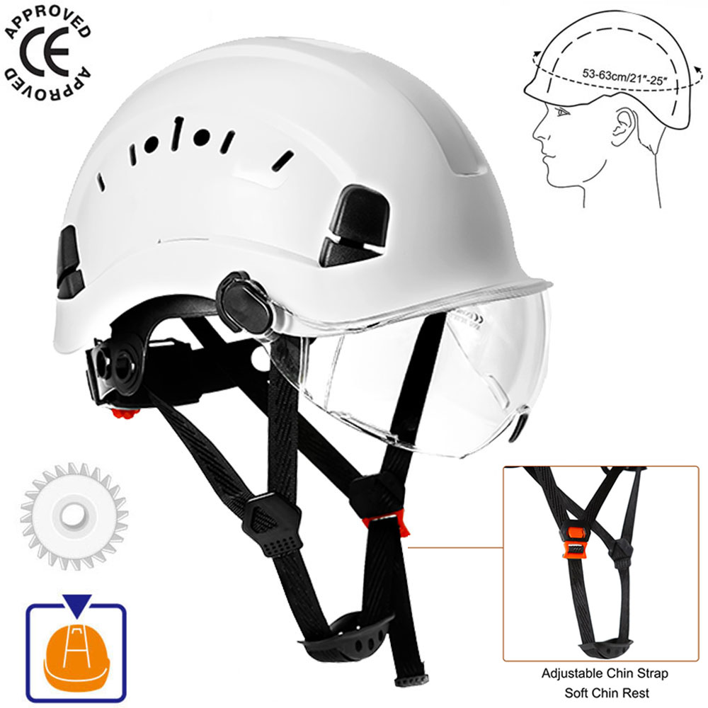 安全ヘルメットゴーグル建設ハードハット登山乗馬保護ヘルメット屋外作業救助ヘルメット ABS ワークキャップ