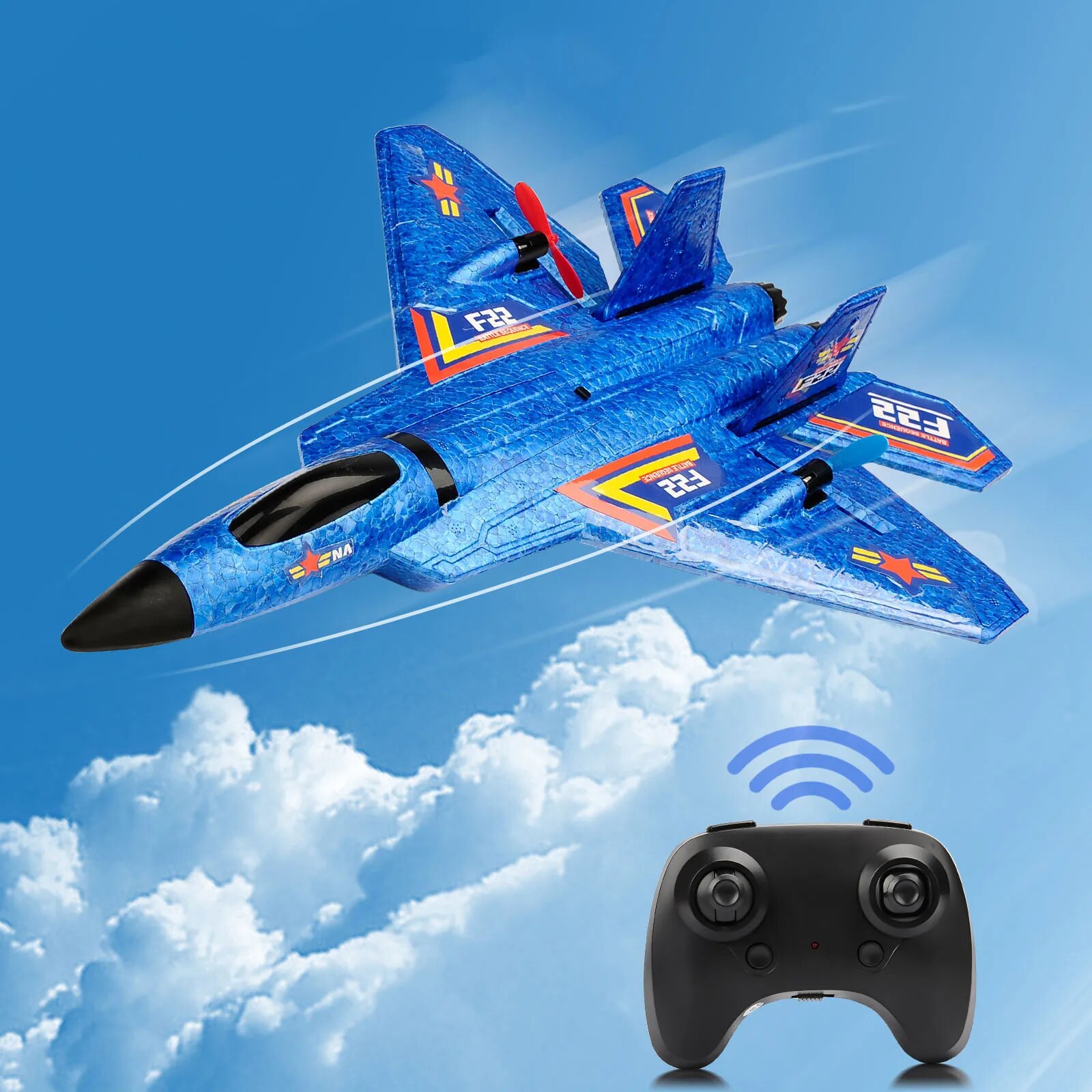 F22 ラプター RC 飛行機 2.4 グラム 2CH リモートコントロールフラインググライダー Led ライト EPP 発泡飛行機のおもちゃ子供のためのギフト