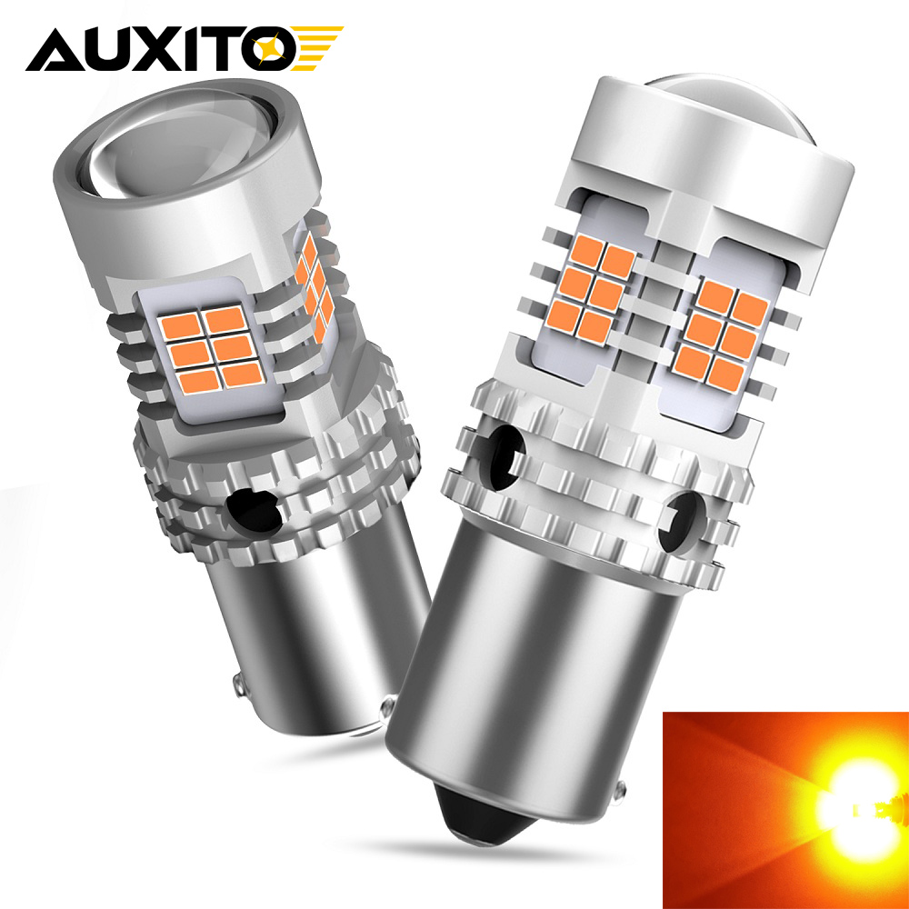 AUXITO 2個 BAU15S PY21W LED Canbus 1156 BA15S P21W T20 7440 LED電球エラーなし車のターンシグナルライト BMW アウディ フォード VW Kia用