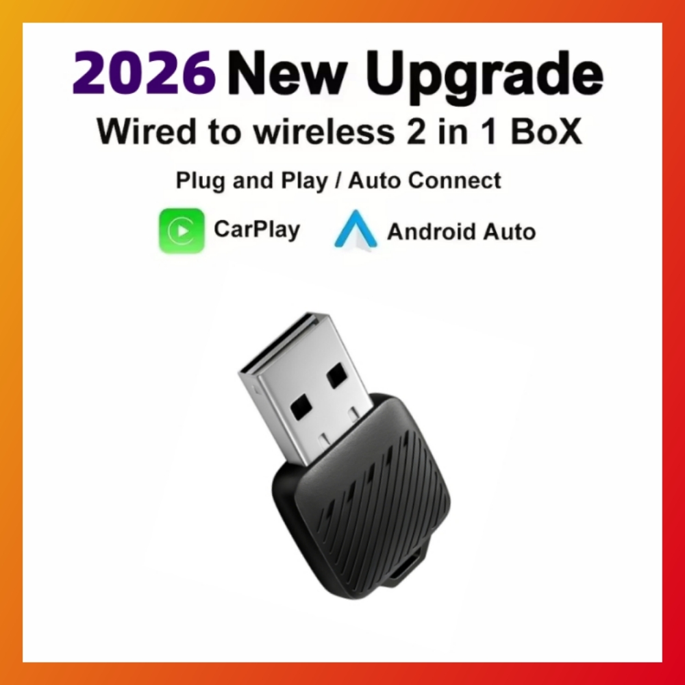 2026 新しいアダプター 2in1 ミニ CarPlay ボックス有線ワイヤレス CarPlay Android 自動スマートボックス Bluetooth 接続プラグ