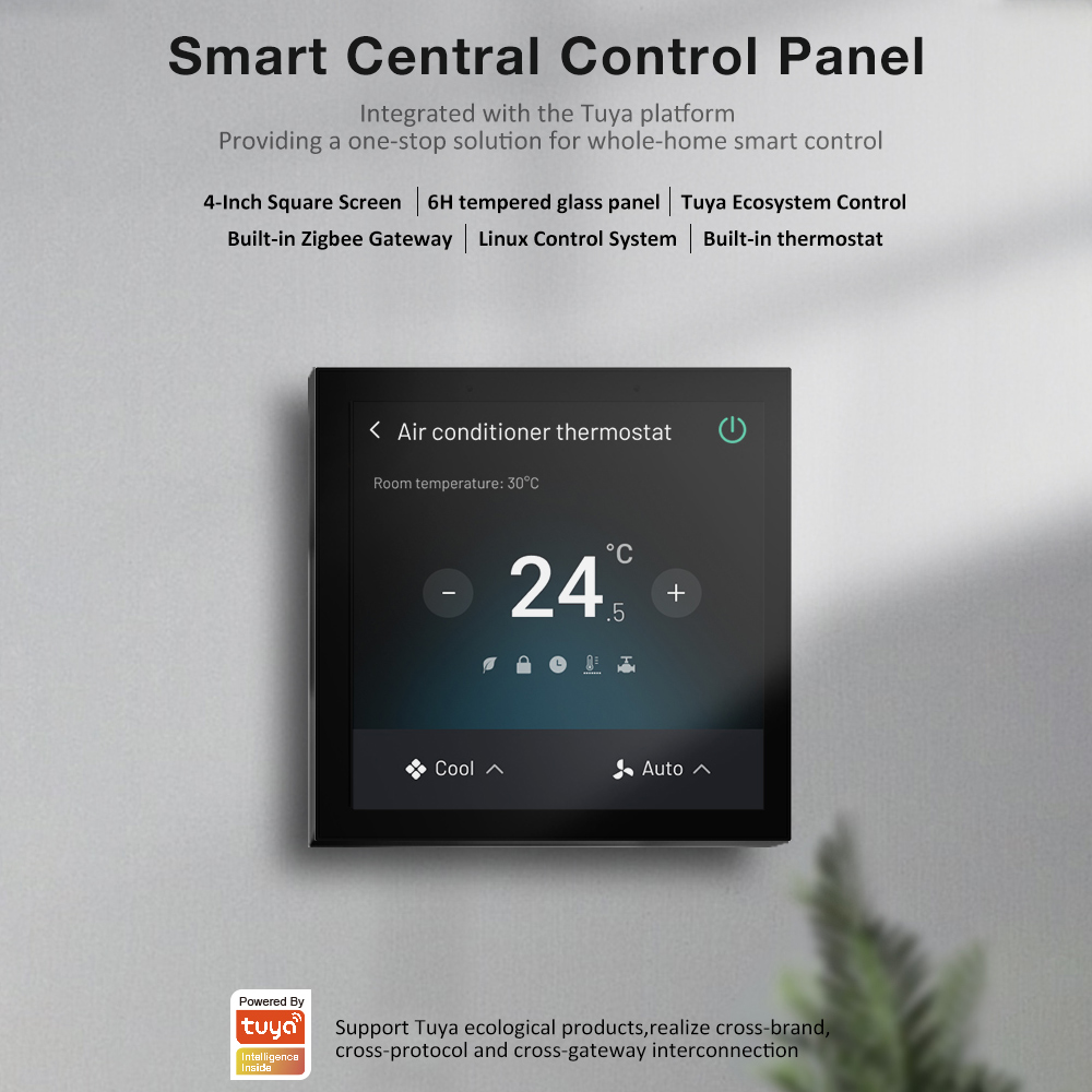 Zigbee スマートコントロールパネル 4 インチタッチスクリーンスマートホームゲートウェイパネル電気加熱ガスボイラーエアコンサーモスタット