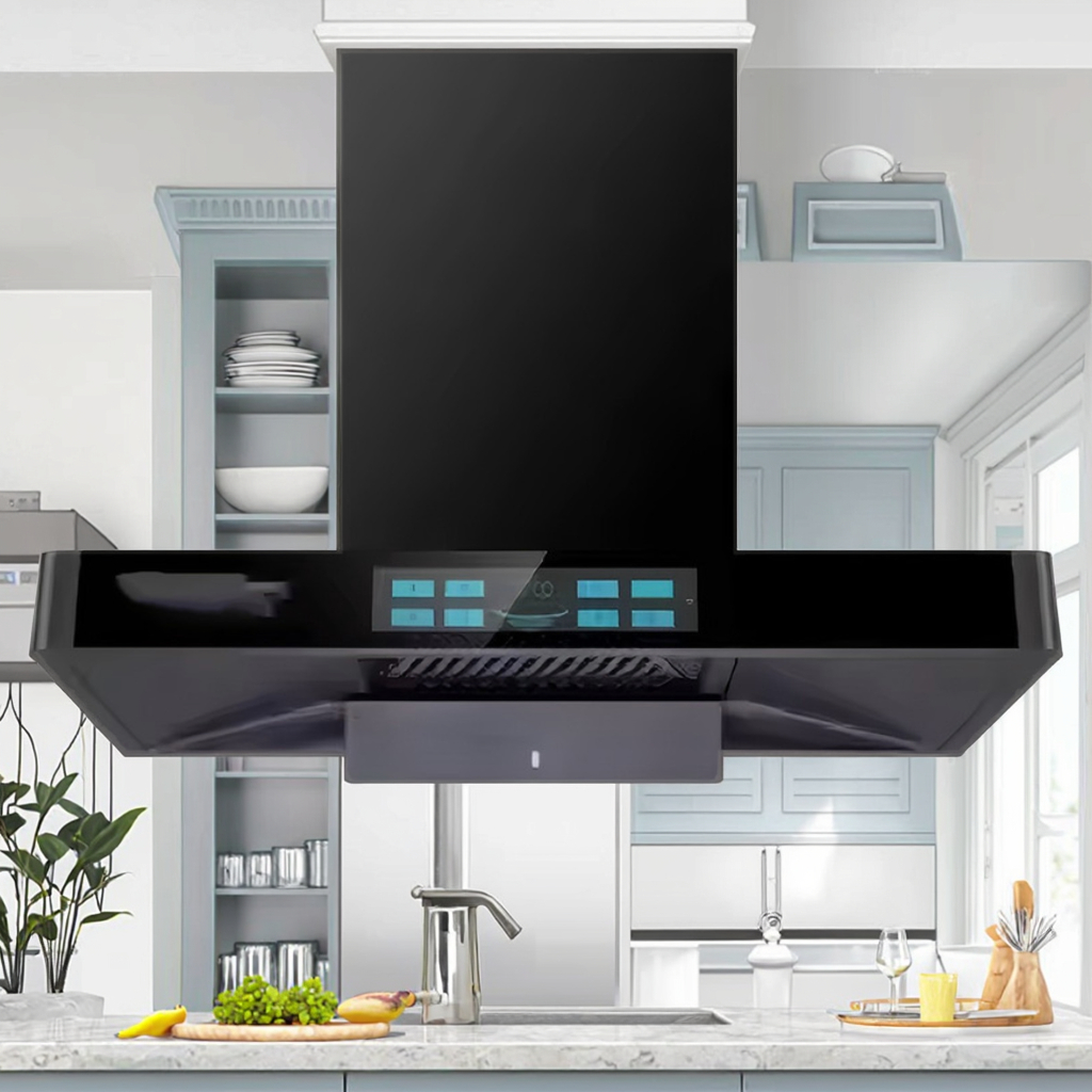 強化ガラス素材を使用したキッチン家電ポータブル商業産業用レンジフード