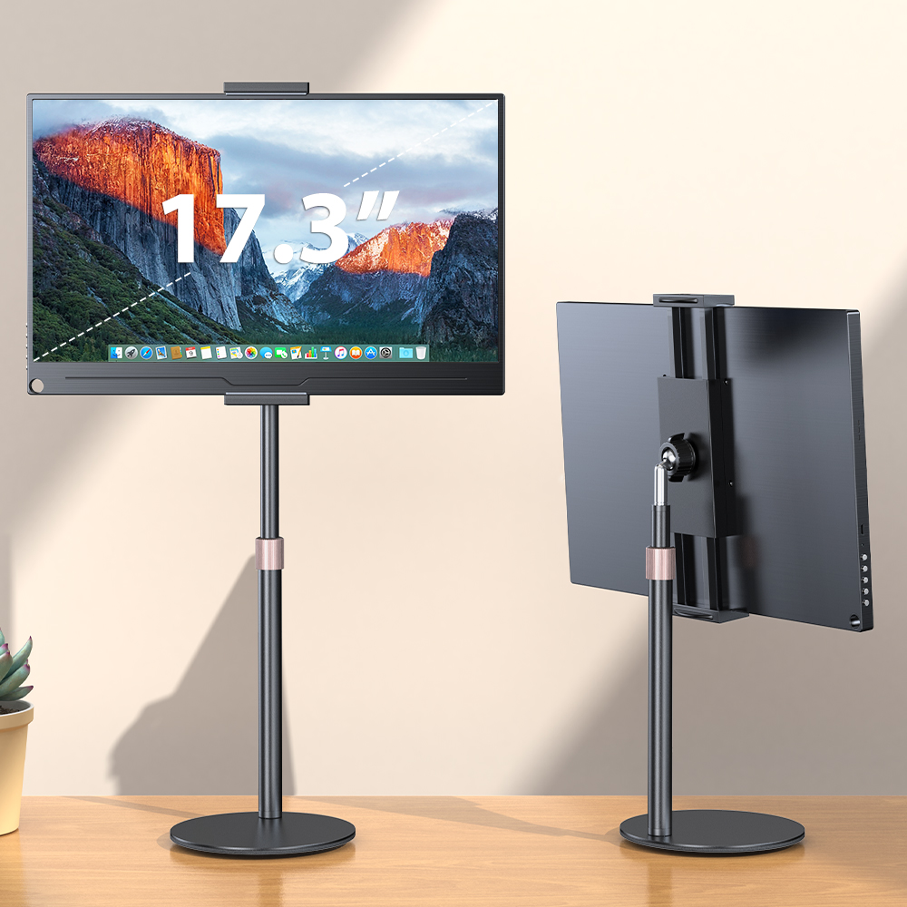 完璧な UStand D6 ポータブル モニター スタンド 13.3 インチ-17.3 インチ タブレット モニター スタンド ホルダー用高耐久幅広ベース 4.7 インチ-17