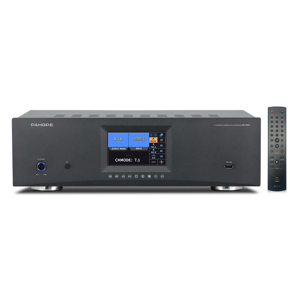 7.1 ホームシアターシステム パワーアンプ 3D/8K DTS デジタル HD KTV カラオケ オーディオ Av レシーバー サウンドアンプ