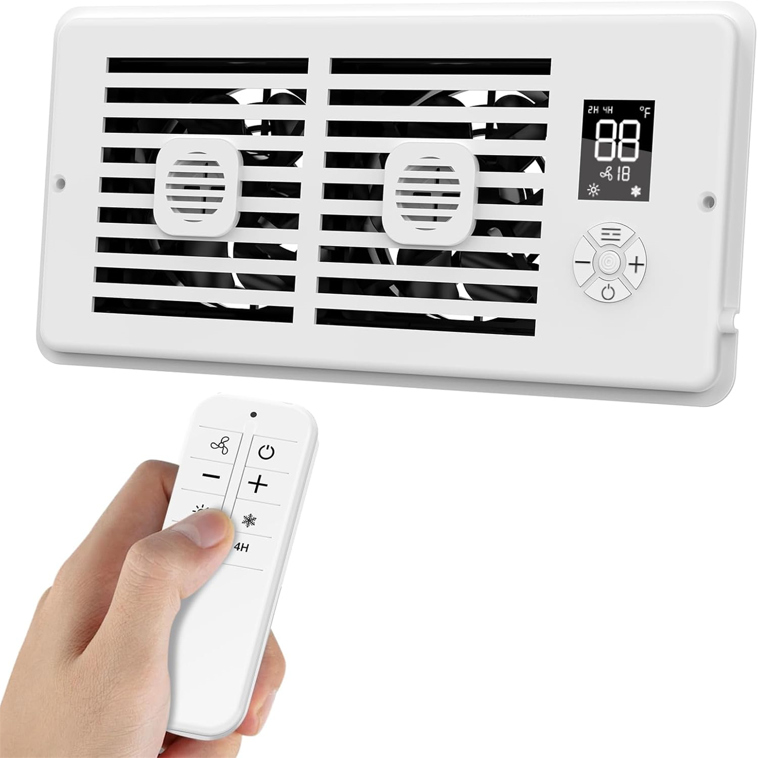 レジスターブースターファン 4*10/4*12 インチスマート加熱冷却 AC ベントファンリモコン付き